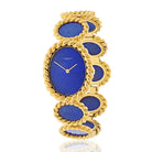 Audemars Piguet 18K Yellow Gold 1960's Blue Lapis Oval Link Women Wrist Watch - The Back Vault