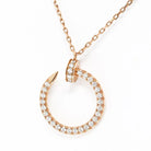 Cartier Juste Un Clou 18K Rose Gold Juste Un Clou Pave Diamond Pendant Necklace - The Back Vault