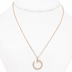 Cartier Juste Un Clou 18K Rose Gold Juste Un Clou Pave Diamond Pendant Necklace
