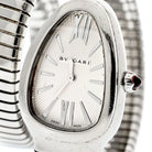Bvlgari Stainless Steel Serpenti Tubogas White Dial Double Wrap Women Watch - The Back Vault