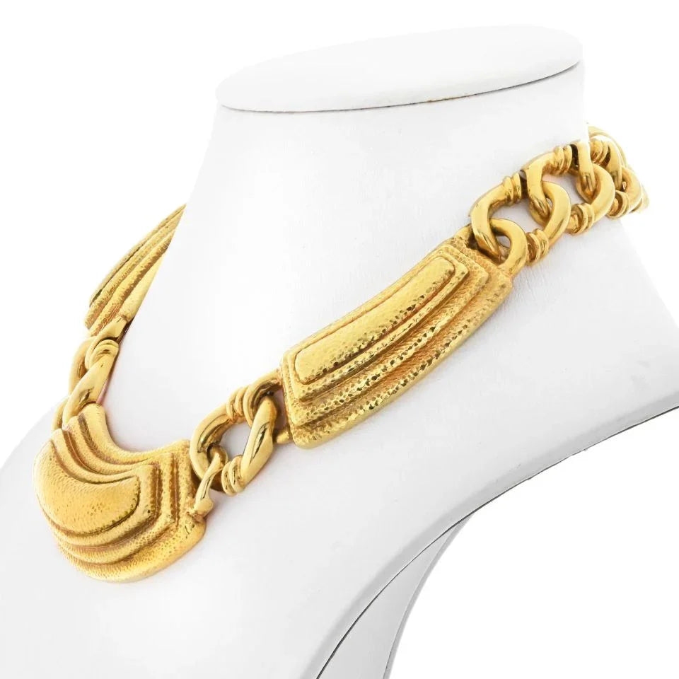 David Webb Platinum & 18K Yellow Gold Ancient World Necklace - The Back Vault