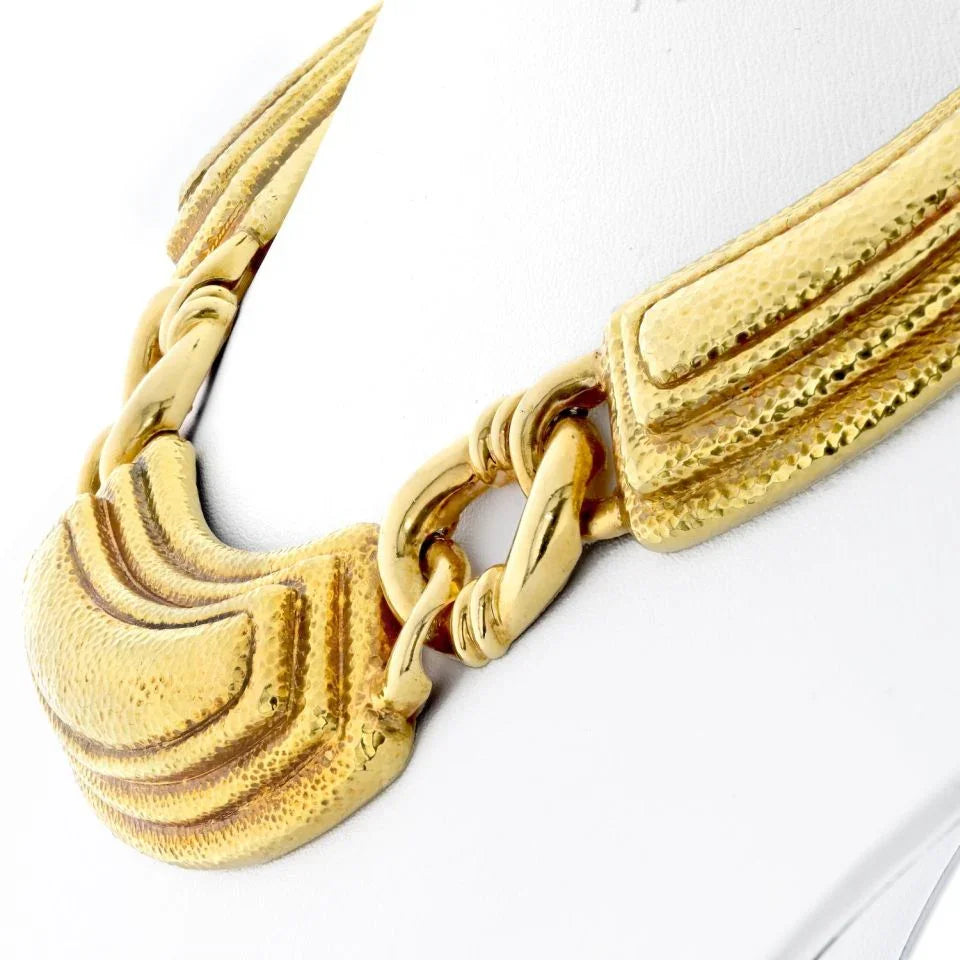 David Webb Platinum & 18K Yellow Gold Ancient World Necklace - The Back Vault