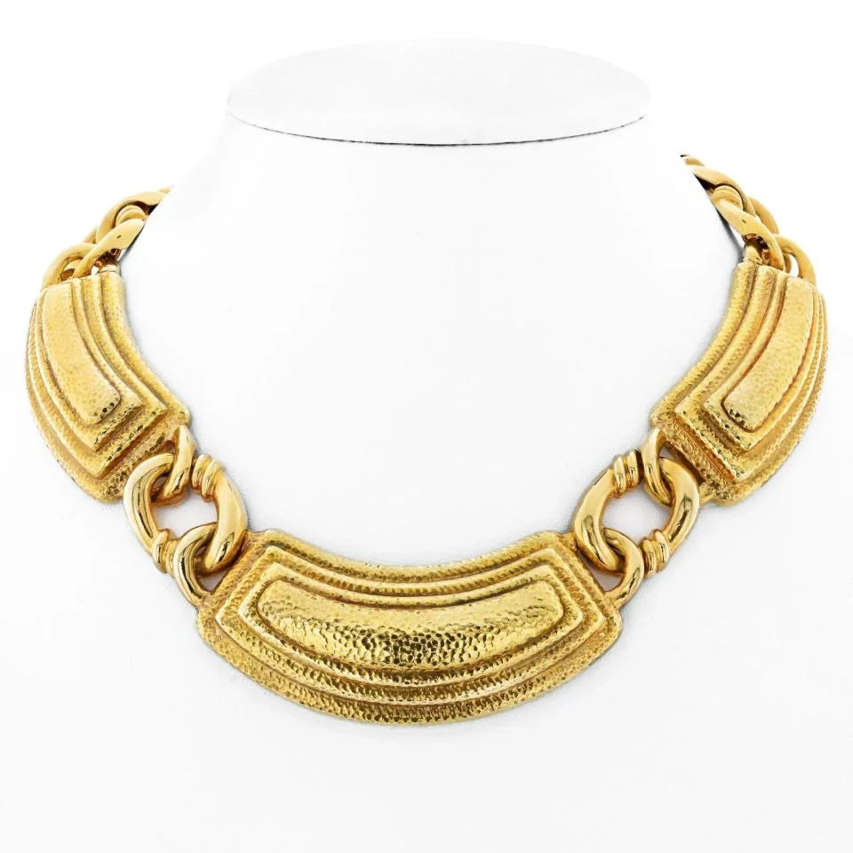 David Webb Platinum & 18K Yellow Gold Ancient World Necklace - The Back Vault