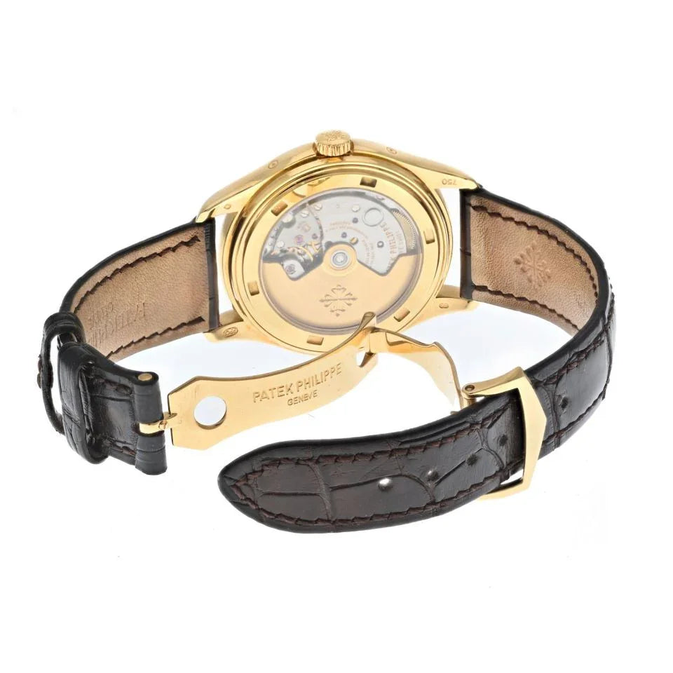 Patek Philippe 18K Yellow Gold 5146 39mm Annual Calendar Moon Women Watch - The Back Vault