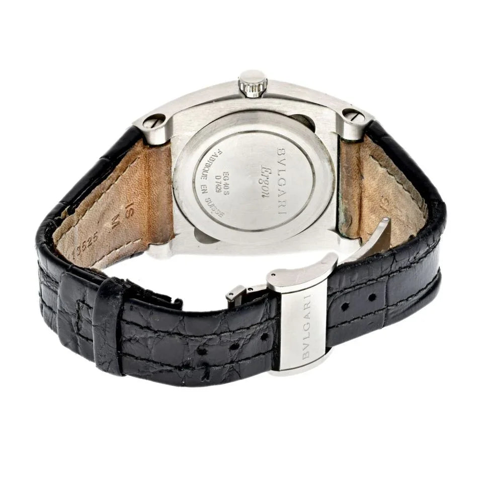 Bvlgari Stainless Steel Ergon Automatic Black Dial Men Watch - The Back Vault