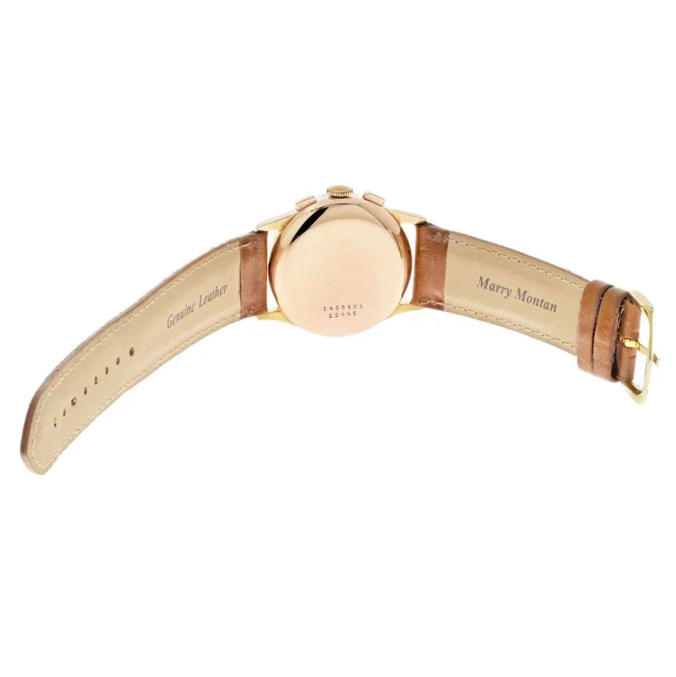 Universal Geneve Chronograph 18K Rose Gold 1940's Vintage Men's Watch - The Back Vault