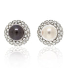 Chaumet 18K White Gold Bicolor Pearls Bombe And Diamond Clip-On Earrings - The Back Vault