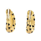 David Webb Platinum & 18K Yellow Gold Giraffe Spotted Huggies Earrings - The Back Vault