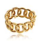 David Webb Platinum & 18K Yellow Gold Curved Link Bracelet - The Back Vault