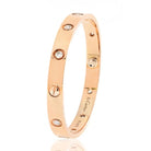Cartier 18K Rose Gold Love Bracelet 10 Diamonds Bracelet - The Back Vault