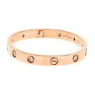 Cartier 18K Rose Gold Love Bracelet 10 Diamonds Bracelet - The Back Vault
