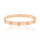 Cartier 18K Rose Gold Love Bracelet 10 Diamonds Bracelet - The Back Vault