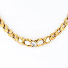Mauboussin 18K Yellow Gold Single Diamond Open Link Chocker Necklace - The Back Vault