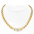 Mauboussin 18K Yellow Gold Single Diamond Open Link Chocker Necklace - The Back Vault