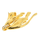 Cartier 18K Yellow Gold Hanging Panthere Diamond Eyes Pendant - The Back Vault
