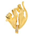 Cartier 18K Yellow Gold Hanging Panthere Diamond Eyes Pendant - The Back Vault