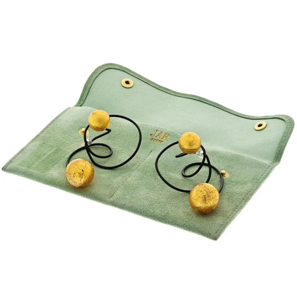 Jar Titanium And Glass Carnaval De Venise Earrings - The Back Vault