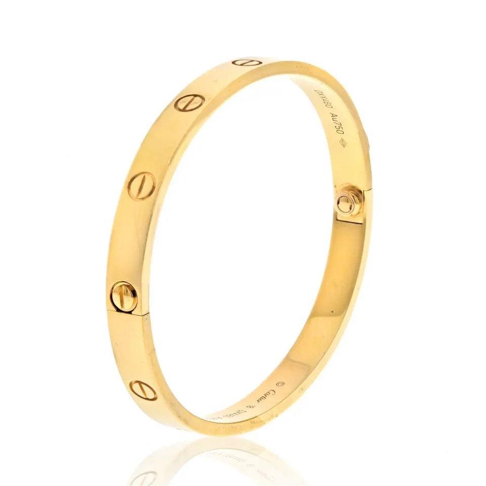 Cartier Love 18K Yellow Gold Love Size 18 Bracelet - The Back Vault