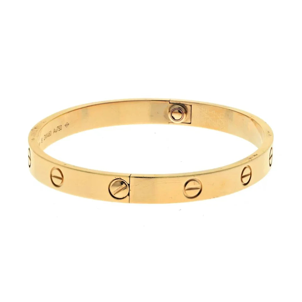 Cartier Love 18K Yellow Gold Love Size 18 Bracelet - The Back Vault