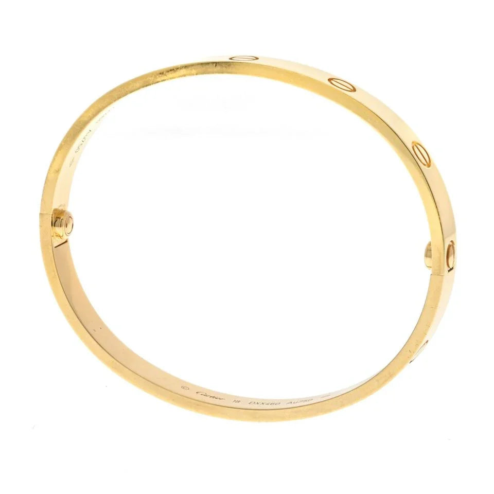 Cartier Love 18K Yellow Gold Love Size 18 Bracelet - The Back Vault