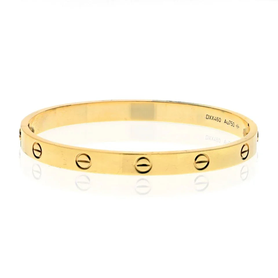 Cartier Love 18K Yellow Gold Love Size 18 Bracelet - The Back Vault