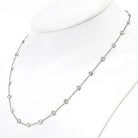 Platinum 2.80cttw Diamond By The Yard 16 inch Necklace - The Back Vault