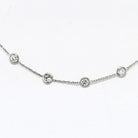 Platinum 2.80cttw Diamond By The Yard 16 inch Necklace - The Back Vault