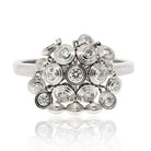 Cartier 18K White Gold Diamant Leger De Diamond Cluster Ring - The Back Vault