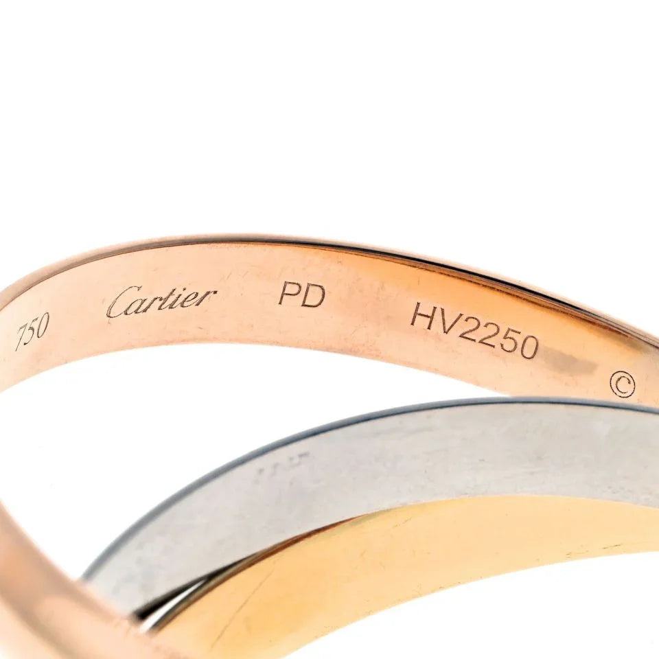 Cartier Trinity 18K Tri Color Large Band Triple Roller Bracelet - The Back Vault