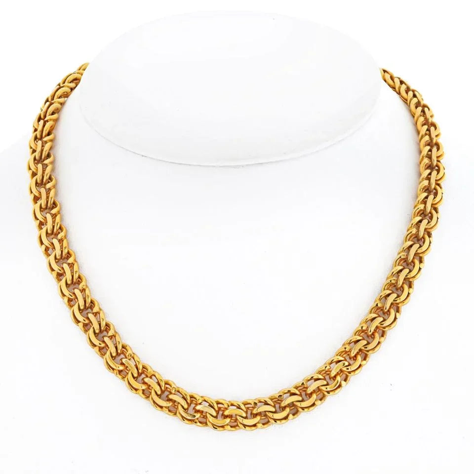 Cartier 18K Yellow Gold Byzantine 16 inches Chain Necklace - The Back Vault