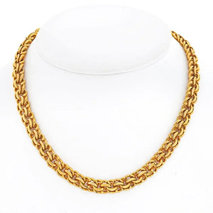 Cartier 18K Yellow Gold Byzantine 16 inches Chain Necklace