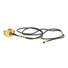 Cartier 18K Yellow Gold Panthere On A Black Cord Necklace - The Back Vault