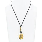 Cartier 18K Yellow Gold Panthere On A Black Cord Necklace - The Back Vault