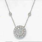 5.00cttw Diamond Cluster Round Pendant Necklace - The Back Vault