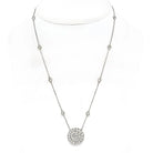 5.00cttw Diamond Cluster Round Pendant Necklace - The Back Vault