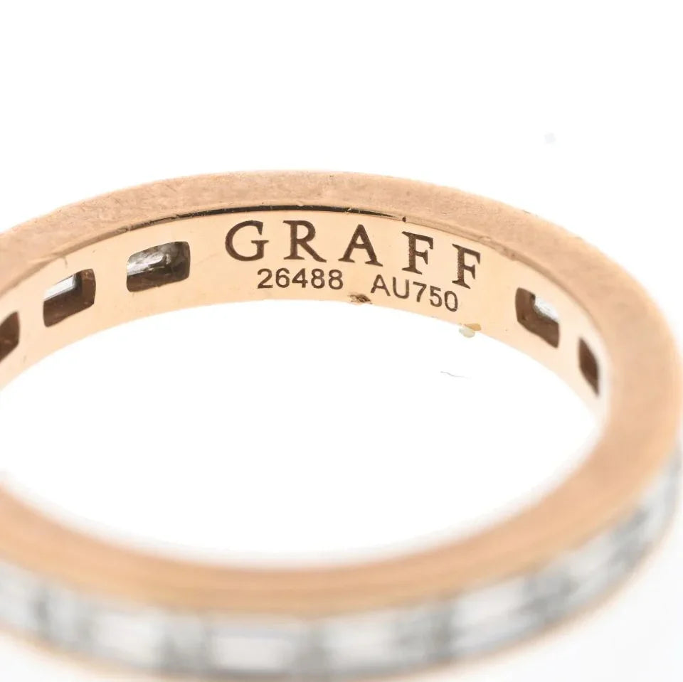 Graff 18K Rose Gold Baguette Diamond Eternity Eternity Band - The Back Vault