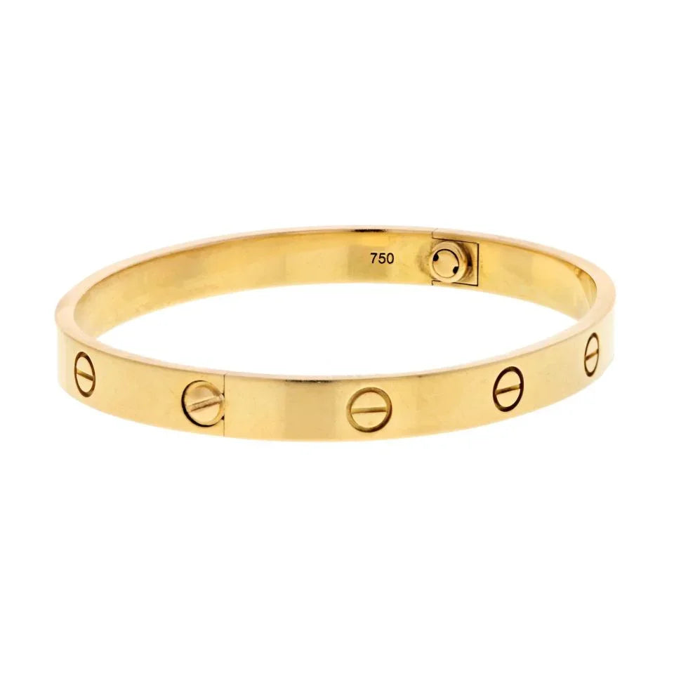 Cartier Love 18K Yellow Gold Love Size 18 Bracelet - The Back Vault