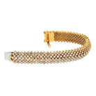 18K Yellow Gold 21 Carat Diamond Carpet Bracelet - The Back Vault