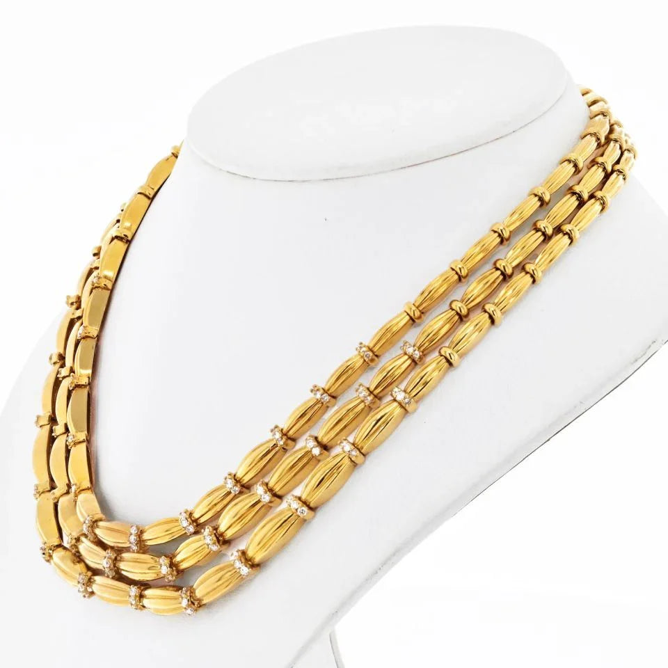 Tiffany & Co. 18K Yellow Gold Triple Strand Necklace - The Back Vault