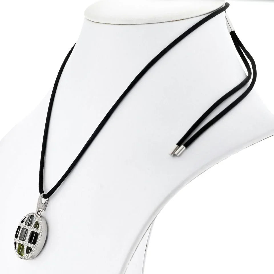Cartier Pasha 18K White Gold Pasha Diamond Pendant On The Cord Necklace - The Back Vault