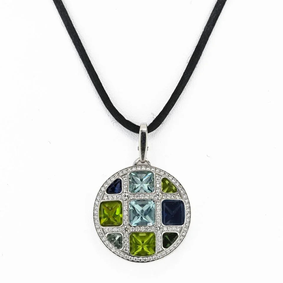 Cartier Pasha 18K White Gold Pasha Diamond Pendant On The Cord Necklace - The Back Vault