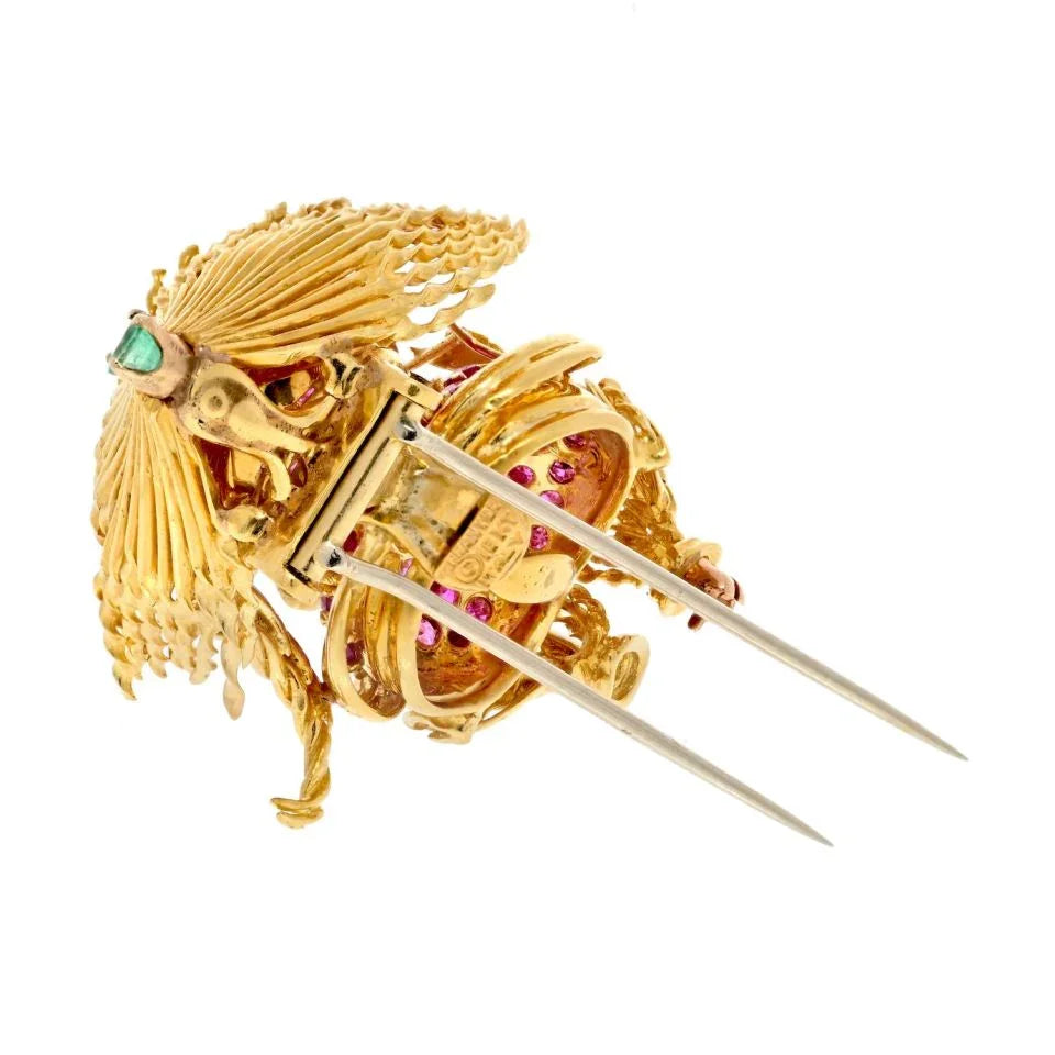 Tiffany & Co. 18K Yellow Gold A Man Eating Noodles Brooch - The Back Vault