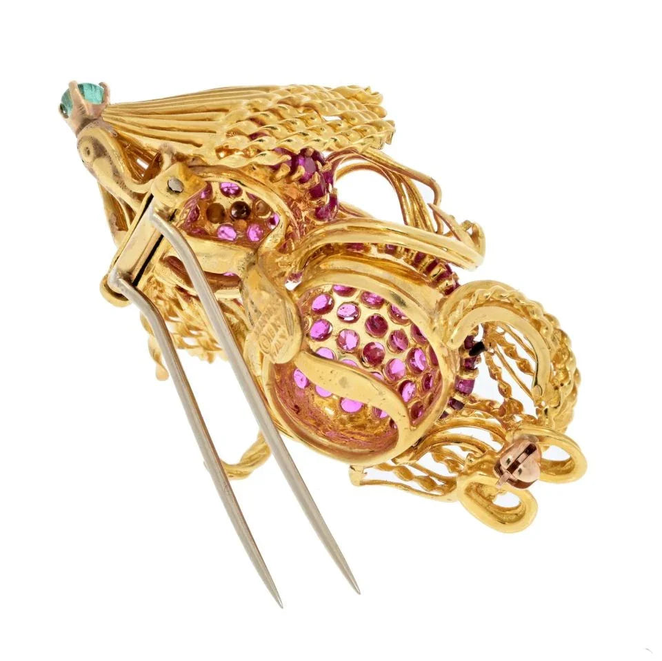 Tiffany & Co. 18K Yellow Gold A Man Eating Noodles Brooch - The Back Vault