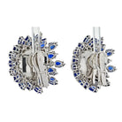 David Webb Platinum & 18K White Gold Sapphire, Diamond, Pearl Earrings - The Back Vault