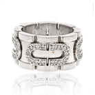 Cartier 18K White Gold Panthere Maillon Ring - The Back Vault