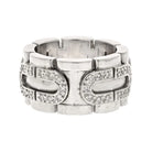 Cartier 18K White Gold Panthere Maillon Ring - The Back Vault