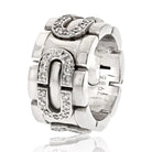Cartier 18K White Gold Panthere Maillon Ring - The Back Vault