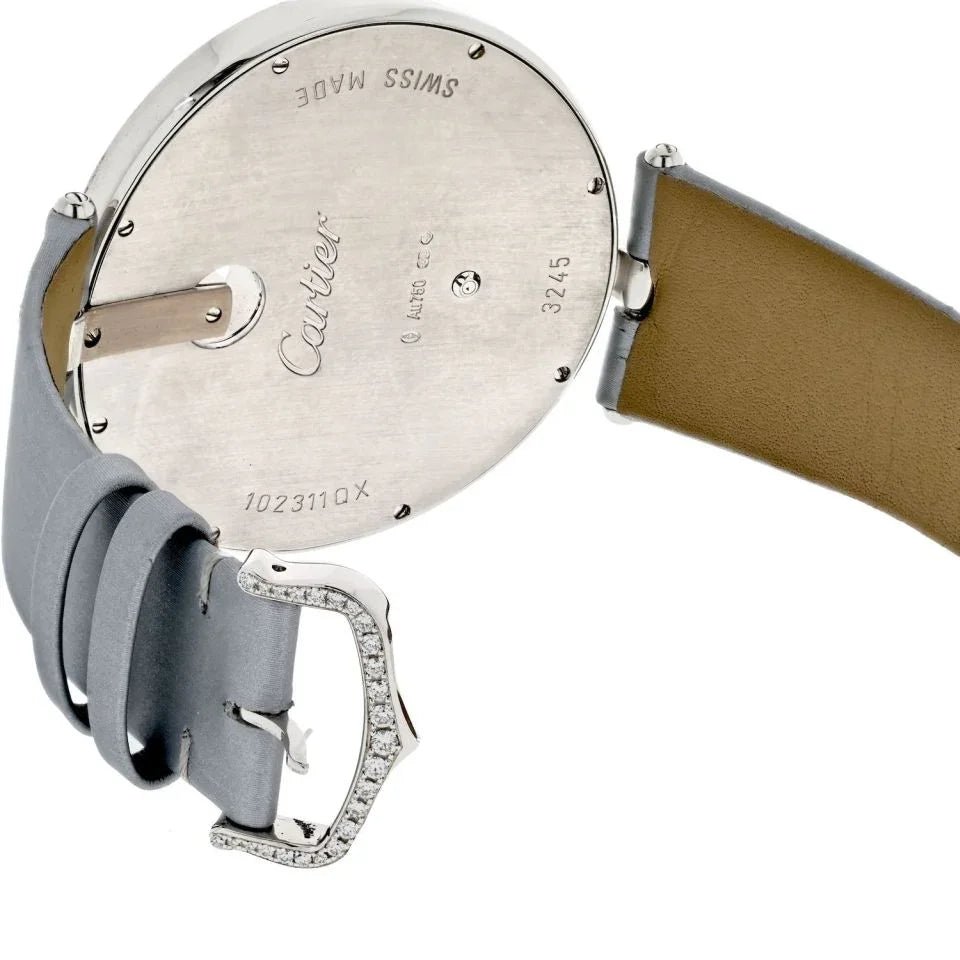 Cartier 18K White Gold 50mm Captive Diamond Dial 3245 Women Watch - The Back Vault