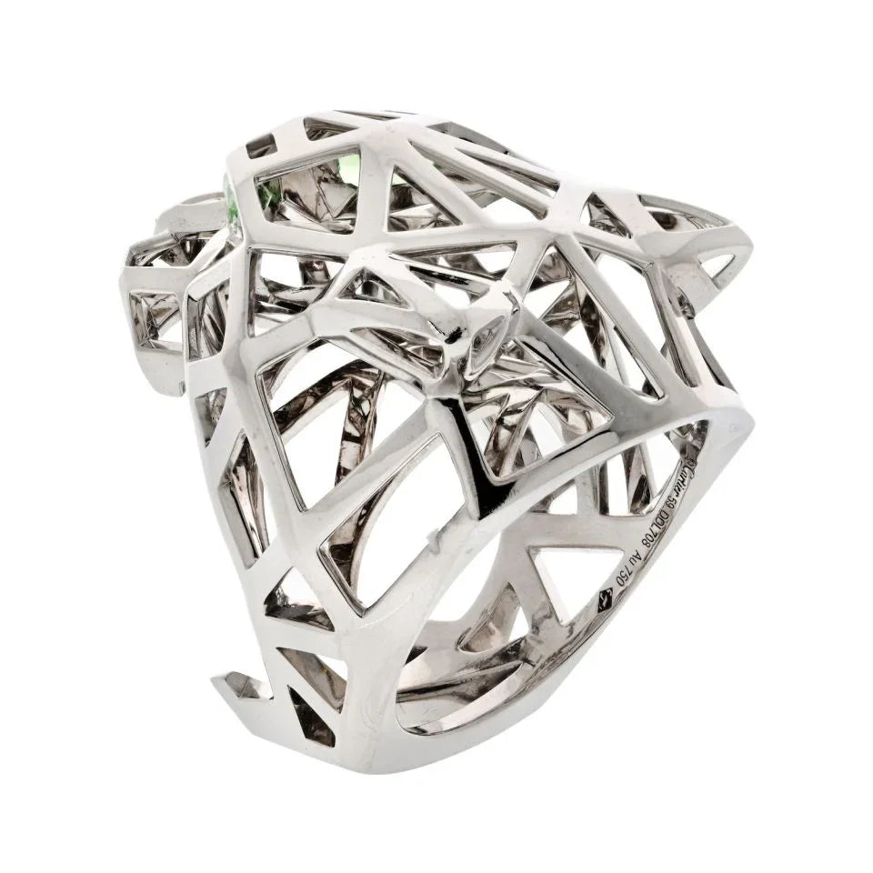 Cartier 18K White Gold Panthere Skeleton EU 59 Ring - The Back Vault