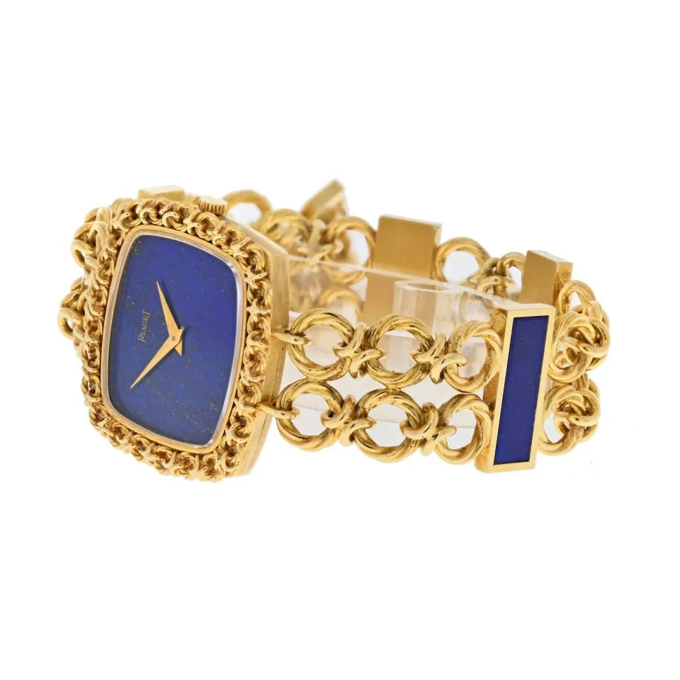Piaget 18K Yellow Gold 1970's Lapis Tassel Women Watch - The Back Vault